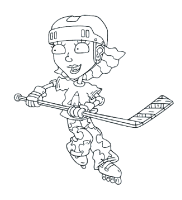 A coloring page of rocket power